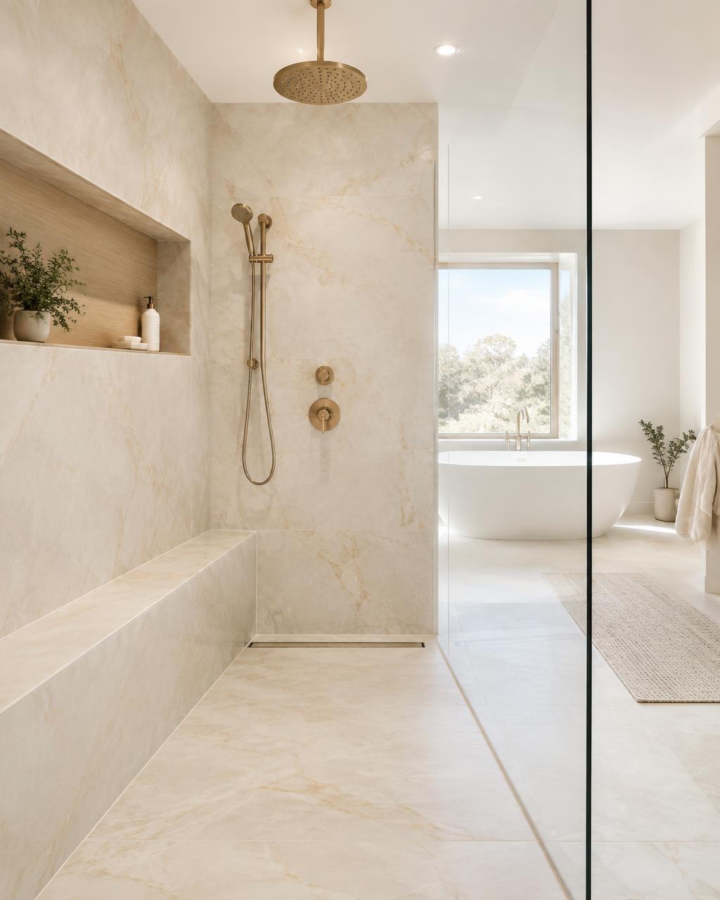 Spa-like master bathroom remodel in Austin
